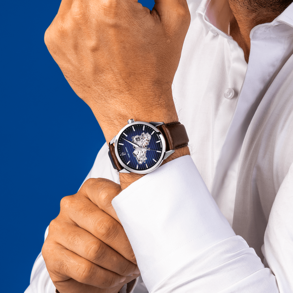 PIERRE LANNIER Montre PIERRE LANNIER Homme Monarck Automatique en Cuir 316F134