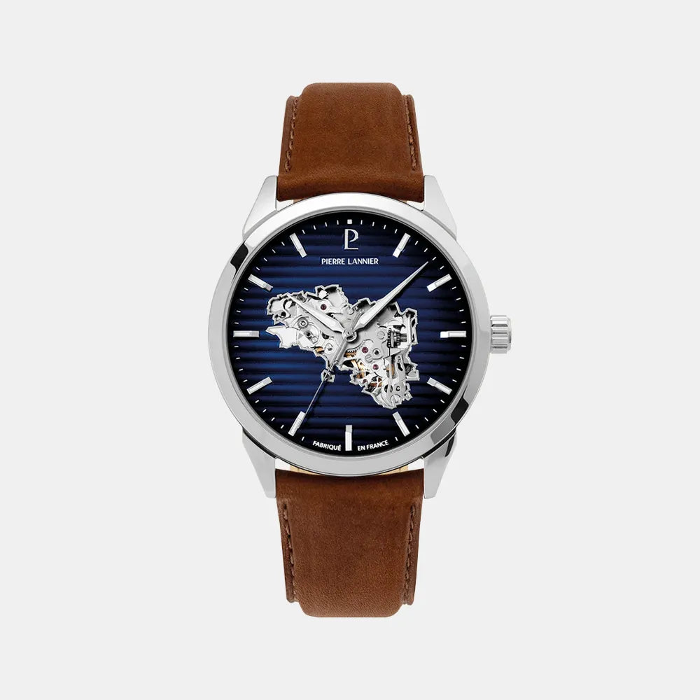 PIERRE LANNIER Montre PIERRE LANNIER Homme Monarck Automatique en Cuir 316F134