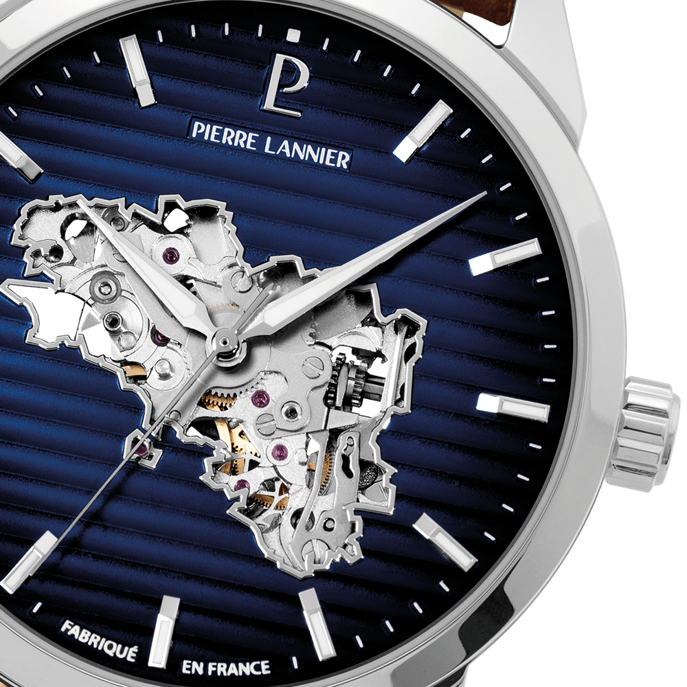 PIERRE LANNIER Montre PIERRE LANNIER Homme Monarck Automatique en Cuir 316F134