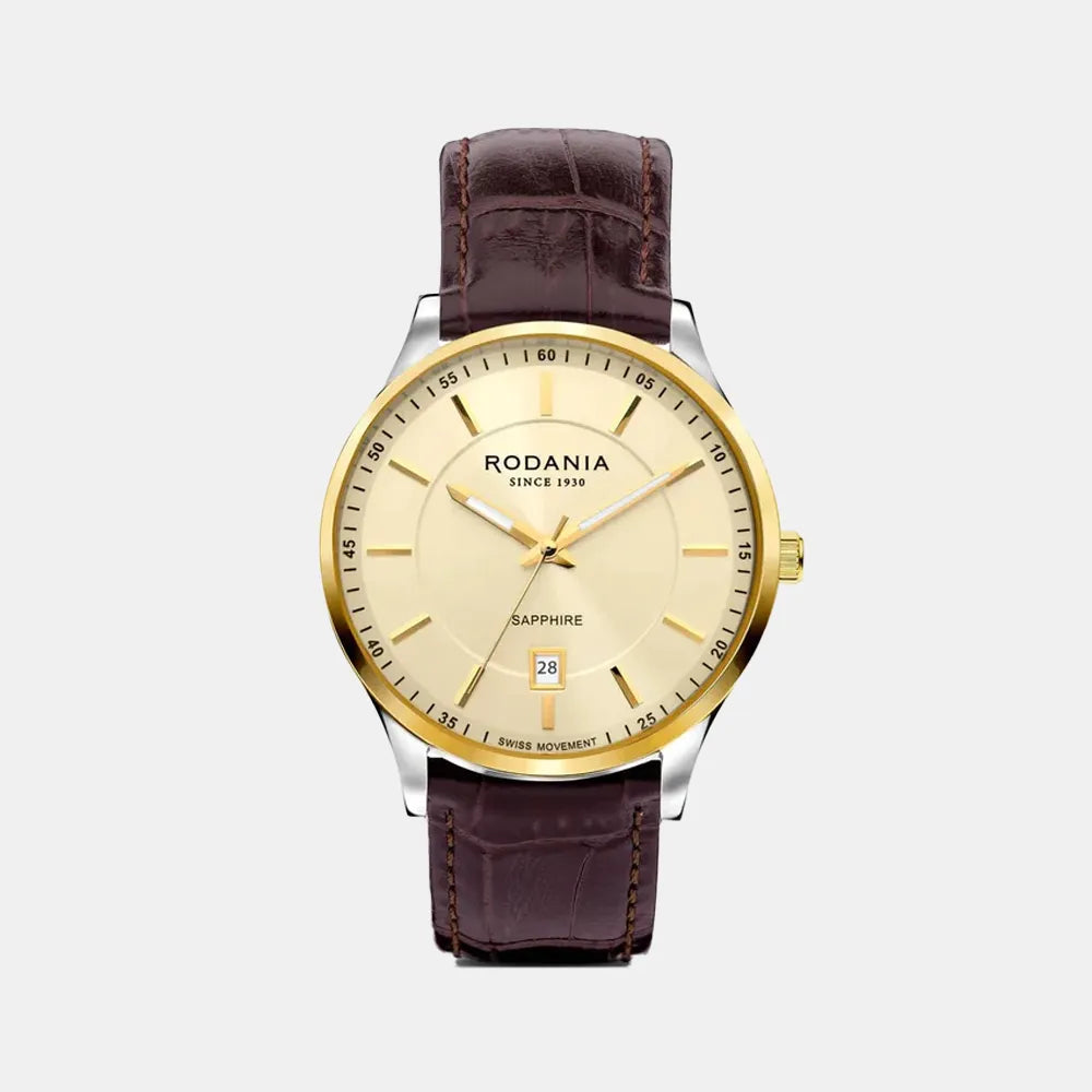 RODANIA Montre RODANIA Homme en Cuir Marron R22078
