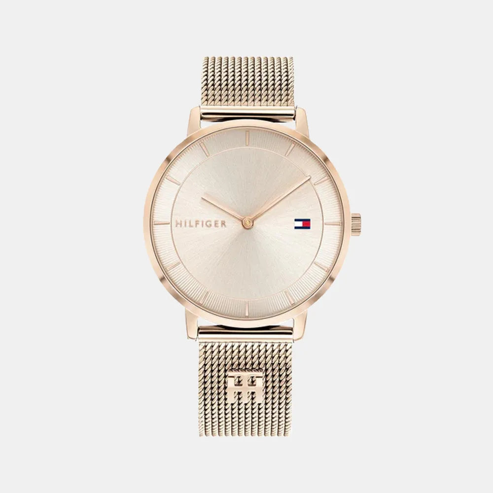 TOMMY HILFIGER Montre TOMMY HILFIGER Femme Tea en Acier Milanais Doré Rose 1782287