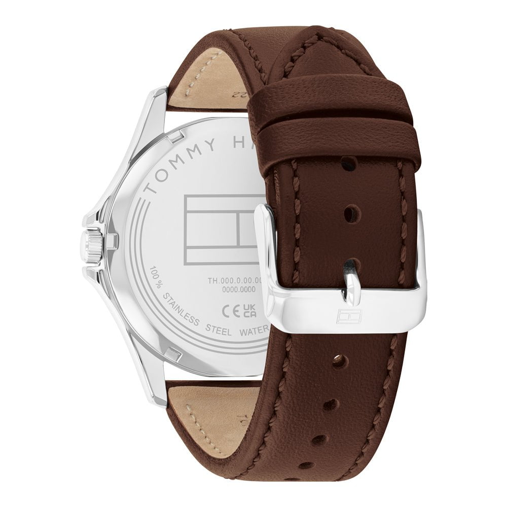 TOMMY HILFIGER Montre TOMMY HILFIGER Homme Bruce en Cuir Marron 1710669