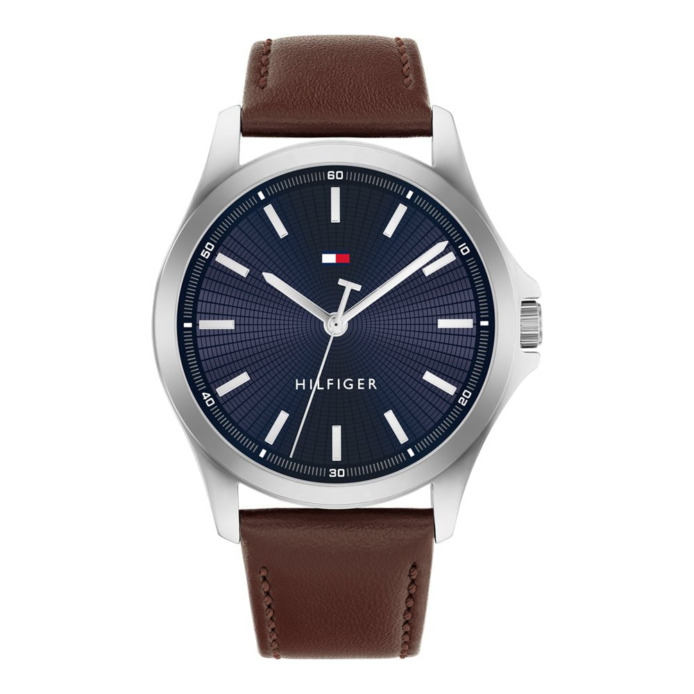 TOMMY HILFIGER Montre TOMMY HILFIGER Homme Bruce en Cuir Marron 1710669