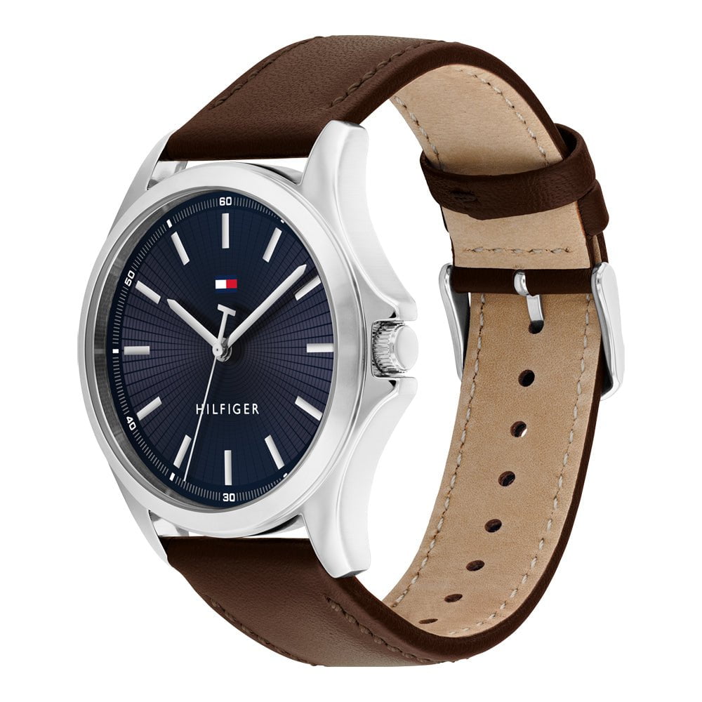 TOMMY HILFIGER Montre TOMMY HILFIGER Homme Bruce en Cuir Marron 1710669