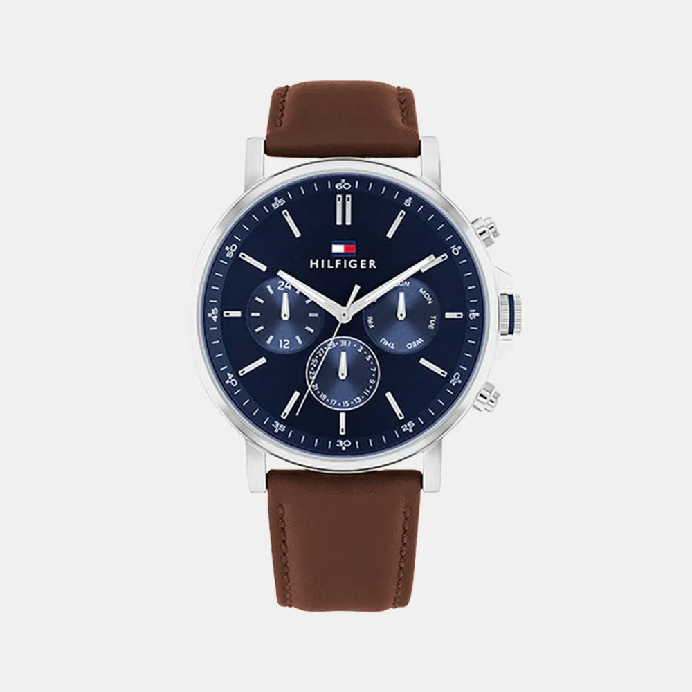 TOMMY HILFIGER Montre TOMMY HILFIGER Homme Tyson en Cuir Marron 1710585