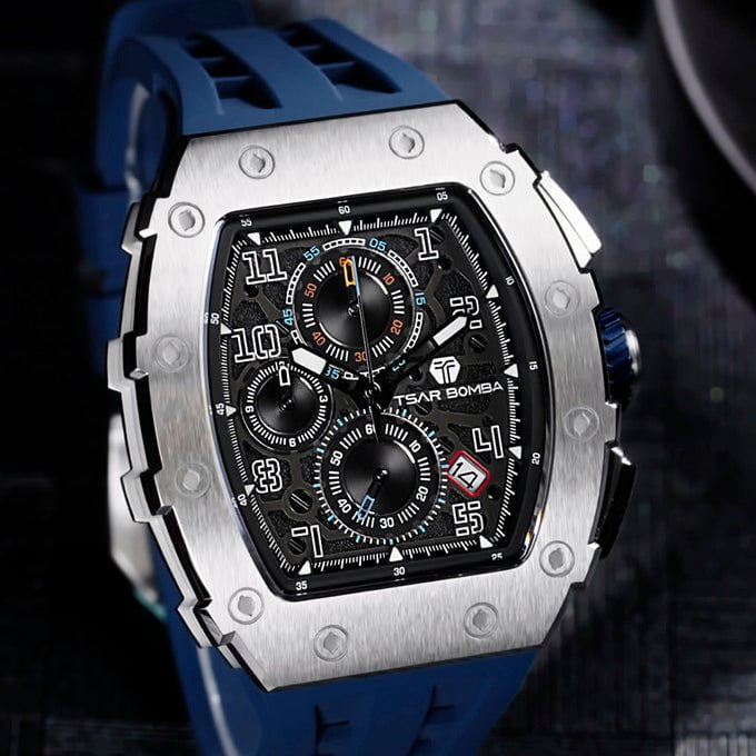 TSAR BOMBA Montre TSAR BOMBA Homme Elemental Chronographe TB8204Q34