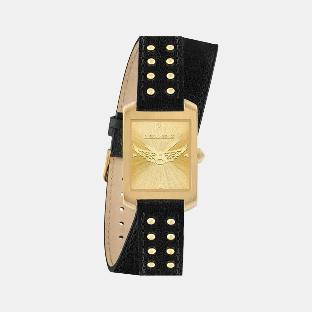 ZADIG & VOLTAIRE Montre ZADIG & VOLTAIRE Femme en Cuir Noir ZVW1214