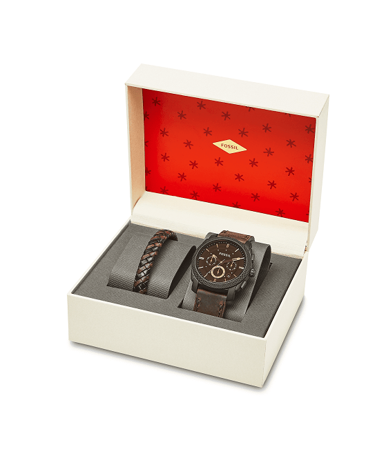 FOSSIL Coffret FOSSIL VIRGINIA Homme Montre et Bijoux Chronographe FS5251SET