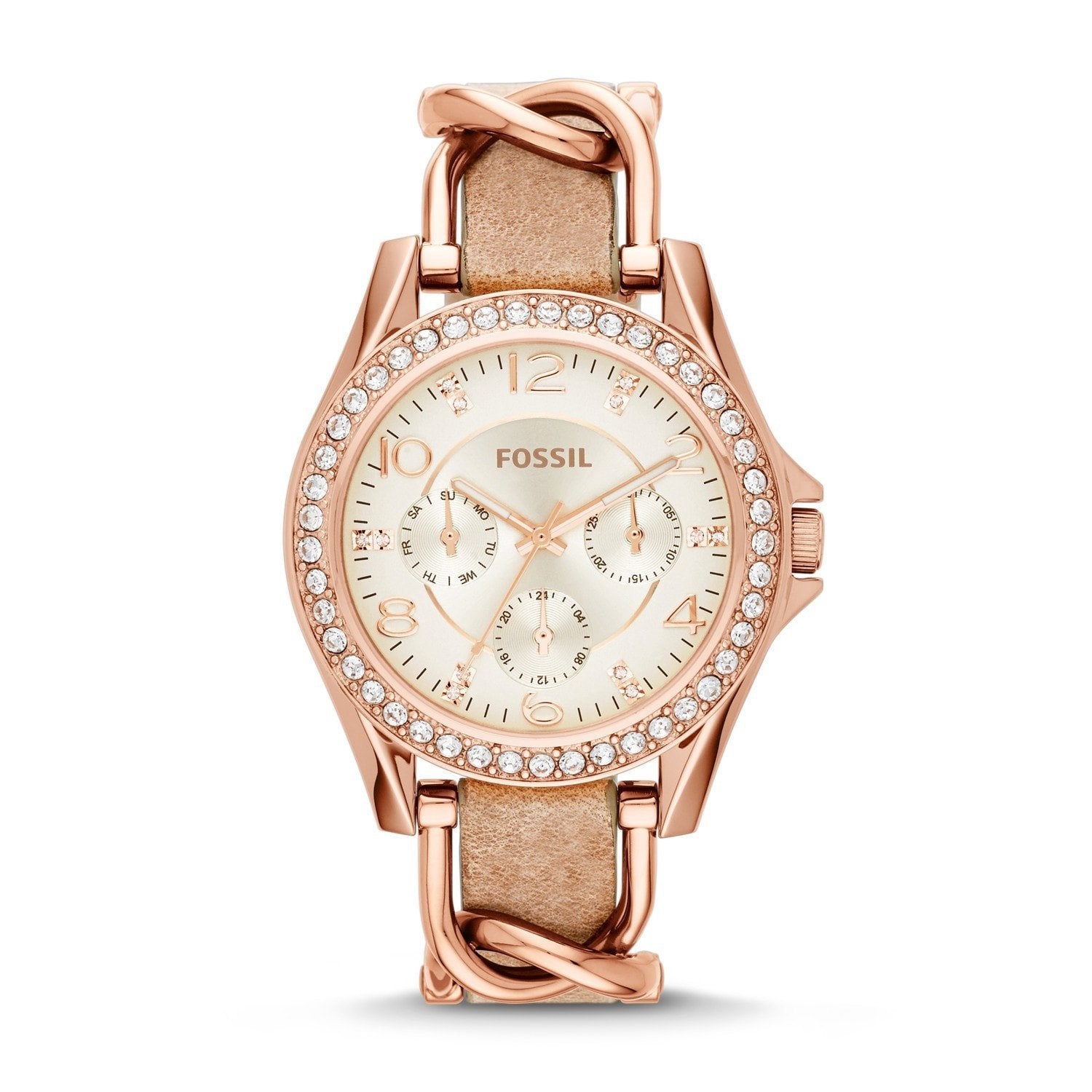 FOSSIL Montre FOSSIL Riley Femme en acier Rose Doré ES3466