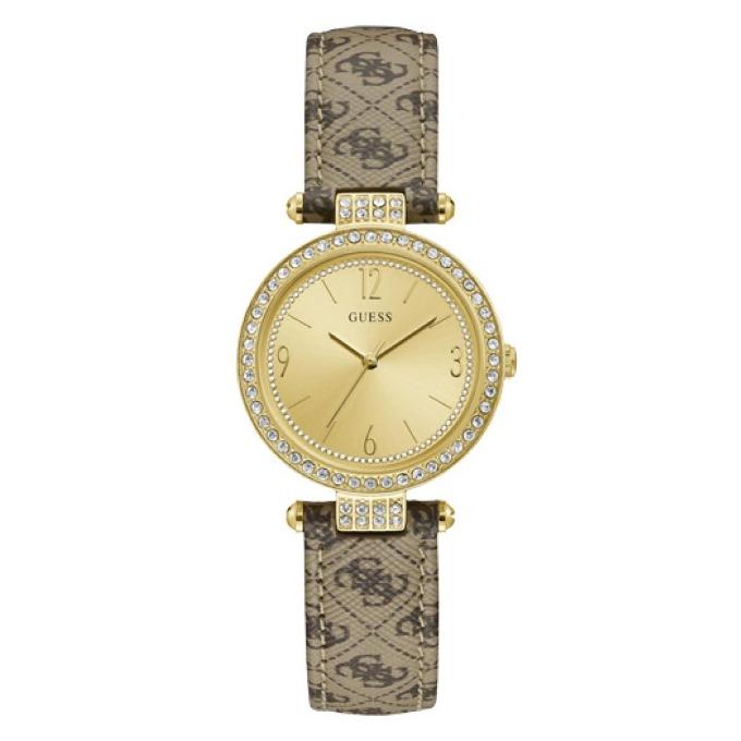 GUESS Montre GUESS Terrace Femme en Cuir Marron W1230L2