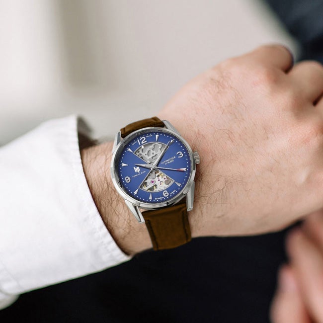 LIP Montre LIP Himalaya Sablier Homme Automatique en Cuir Marron 671575
