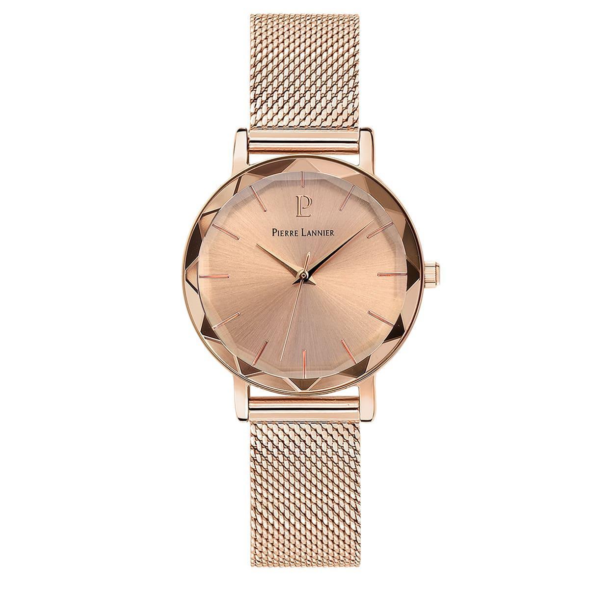 PIERRE LANNIER Montre PIERRE LANNIER Multiples Femme en Acier Milanais Rose Doré 010P958