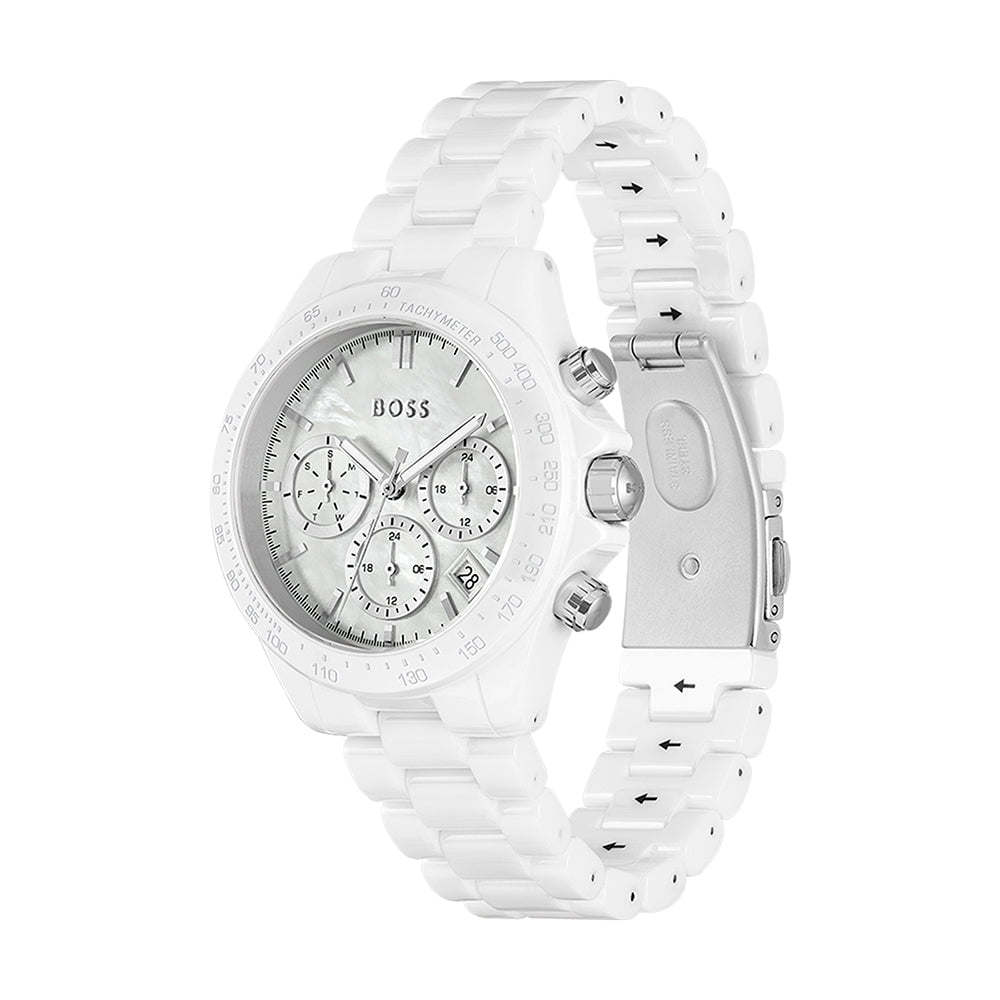 BOSS Montre BOSS Femme Novia Ceramic en Céramique Blanc 1502630