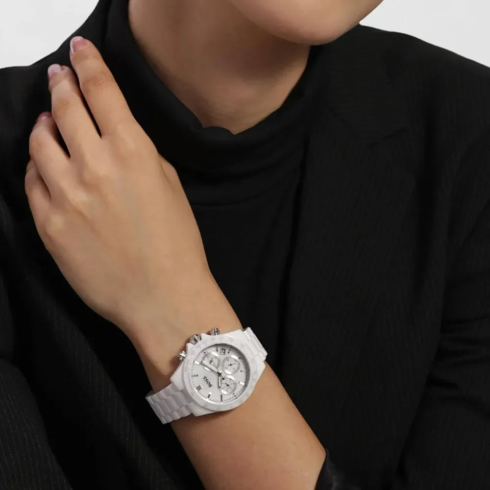 BOSS Montre BOSS Femme Novia Ceramic en Céramique Blanc 1502630