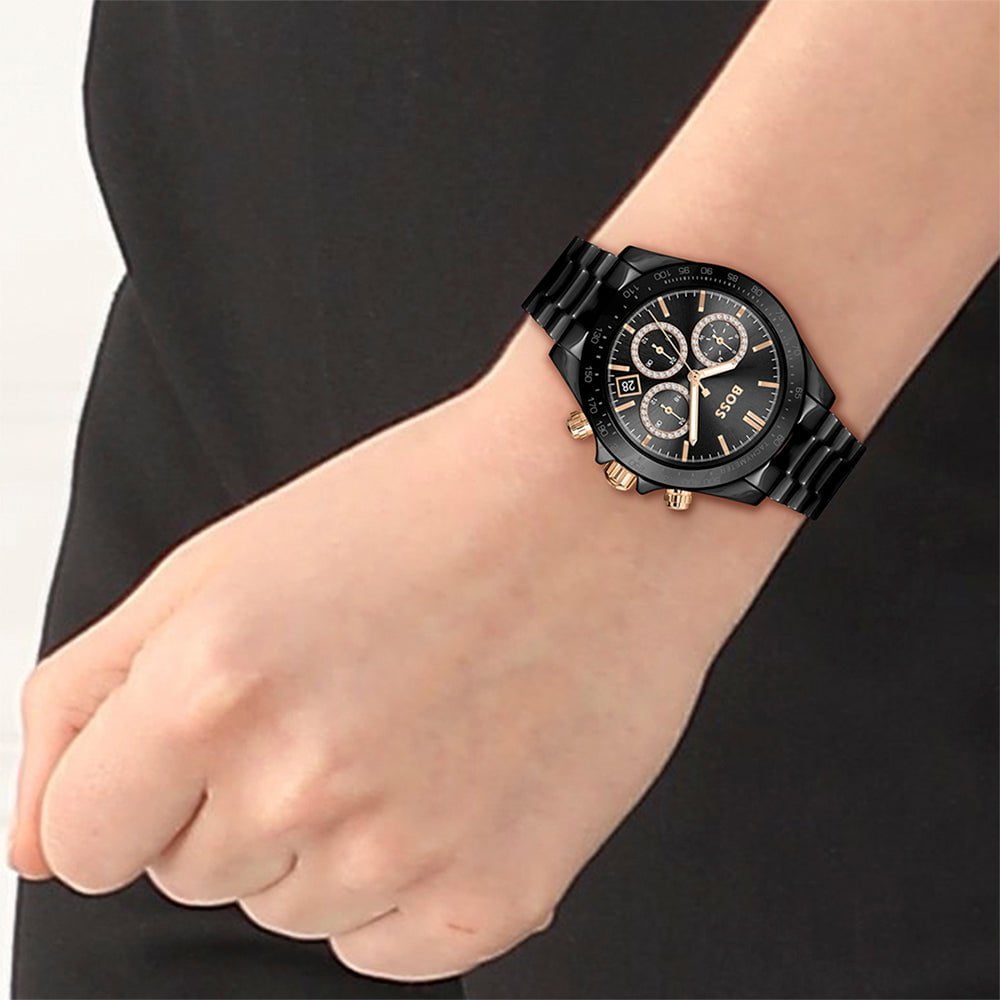 BOSS Montre BOSS Femme Novia Ceramic en Céramique Noir 1502633