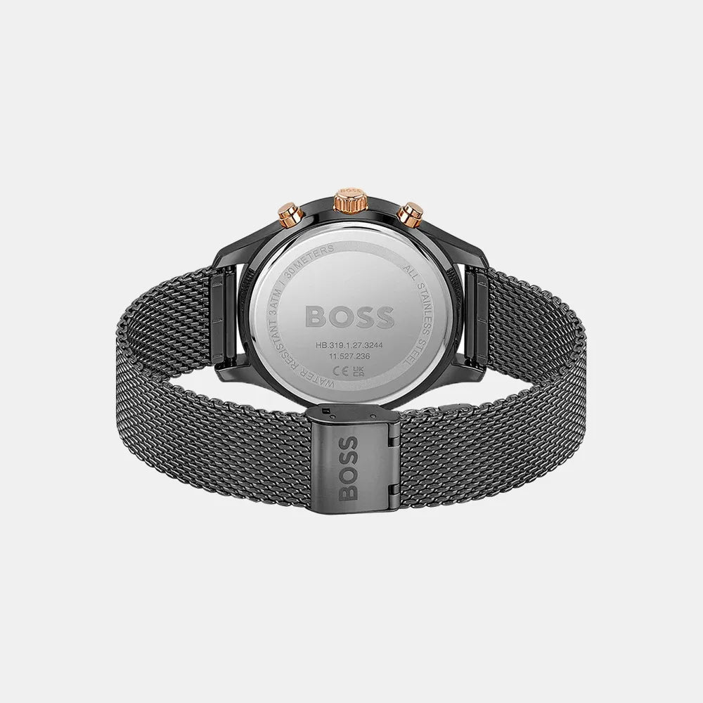 BOSS Montre BOSS Homme Associate Chronographe en Acier Noir 1513811