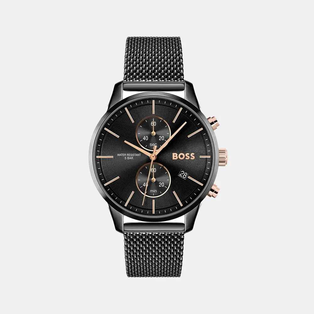 BOSS Montre BOSS Homme Associate Chronographe en Acier Noir 1513811