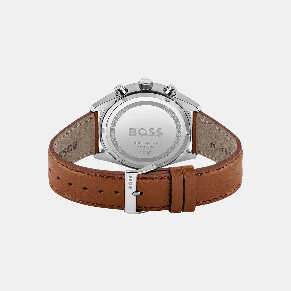 BOSS Montre BOSS Homme Champion Chronographe en Cuir Marron 1513879