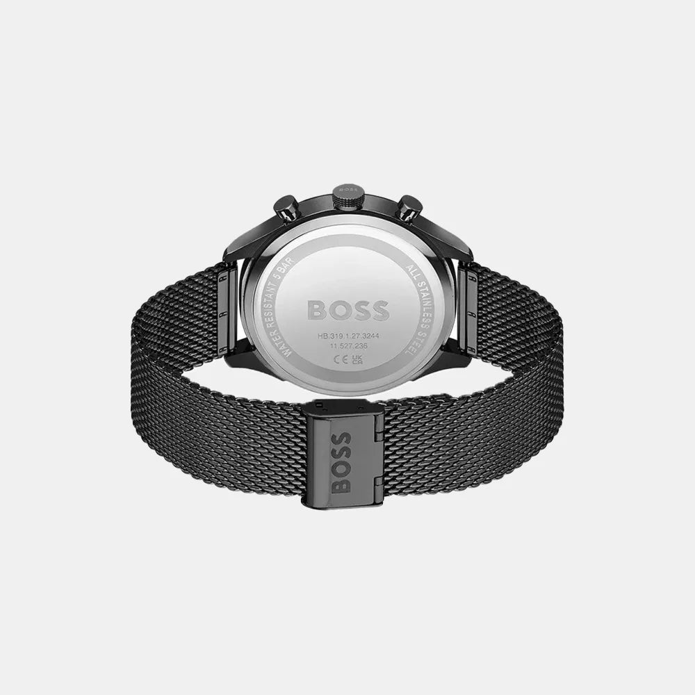 BOSS Montre BOSS Homme Gregor en Acier Milanais Noir 1514065