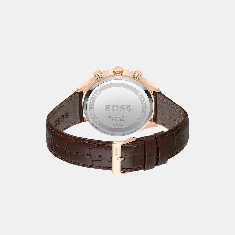 BOSS Montre BOSS Homme Gregor en Cuir Marron 1514050