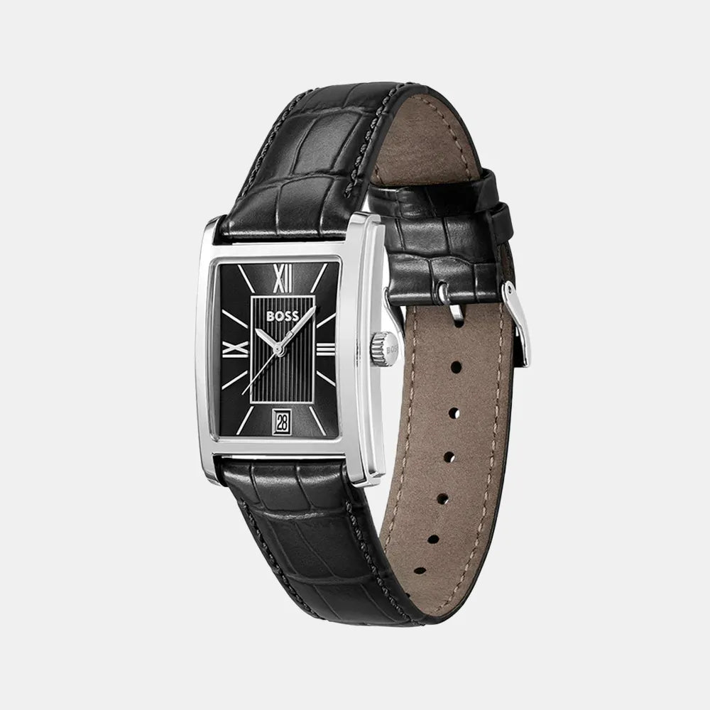 BOSS Montre BOSS Homme Principle Dress en Cuir Noir 1514277