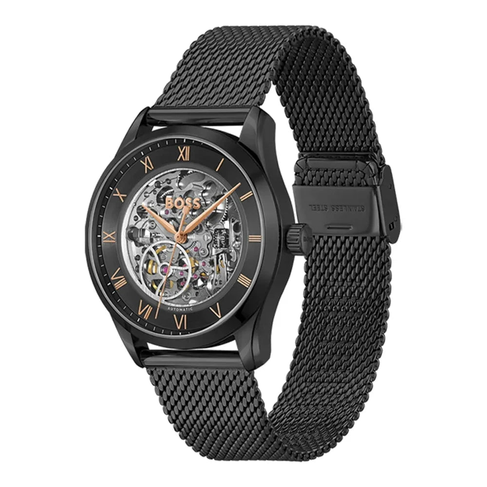 BOSS Montre BOSS Homme Skeleton Automatique en Acier 1514255
