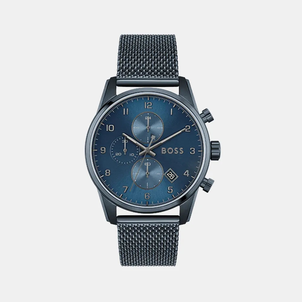 BOSS Montre BOSS Homme Skymaster Chronographe en Acier Bleu 1513836
