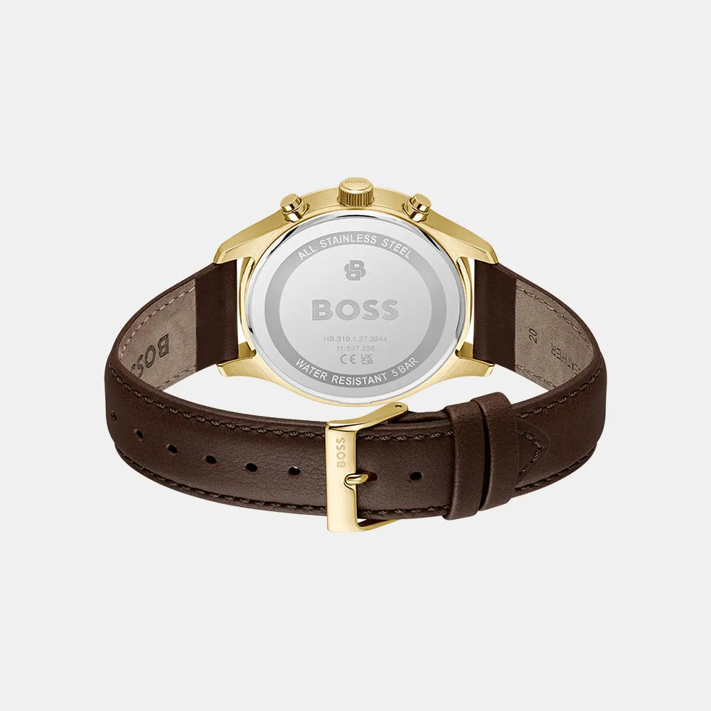 BOSS Montre BOSS Homme Stratus en Cuir Marron 1514327