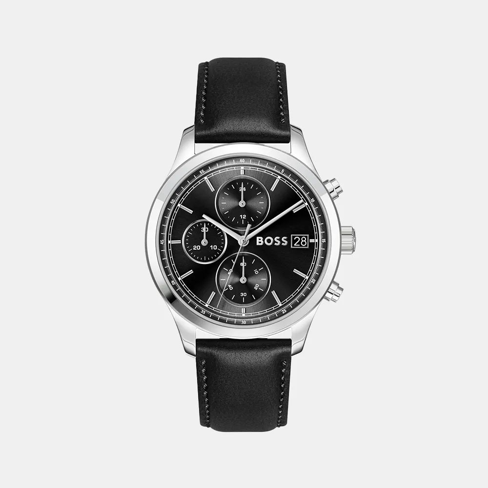 BOSS Montre BOSS Homme Stratus en Cuir Noir 1514326