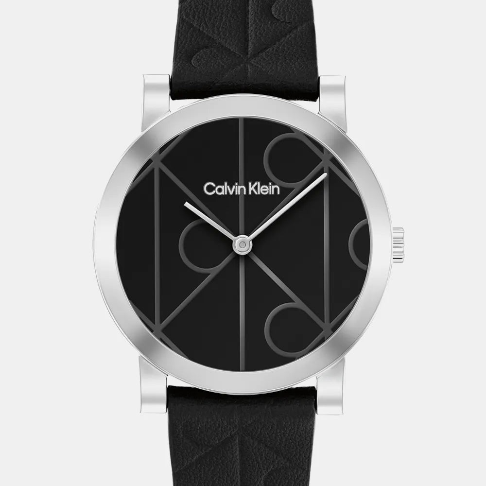 CALVIN KLEIN Montre CALVIN KLEIN Femme CK Monogram en Cuir Noir 25100128