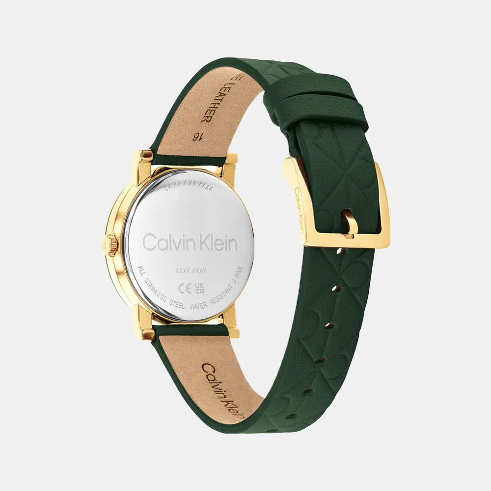 CALVIN KLEIN Montre CALVIN KLEIN Femme CK Monogram en Cuir Vert 25100129