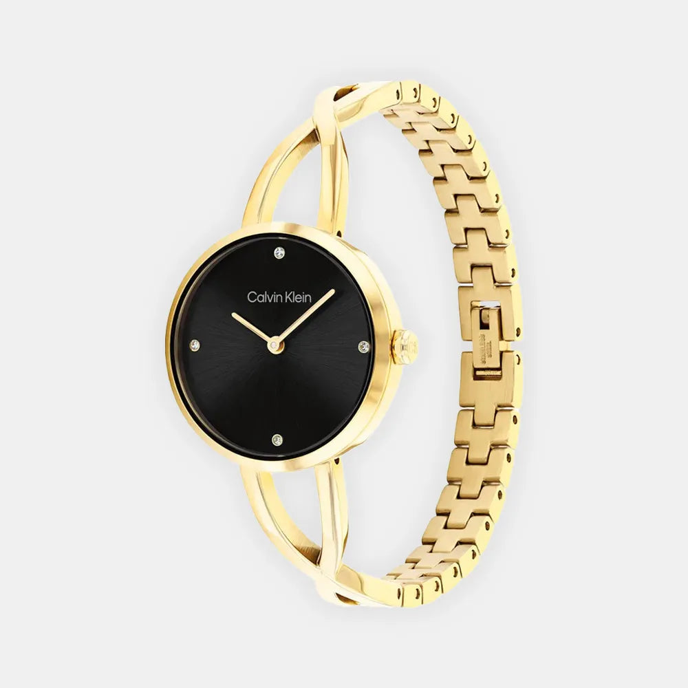 CALVIN KLEIN Montre CALVIN KLEIN Femme Sculpted Embrace en Acier Doré 25100059