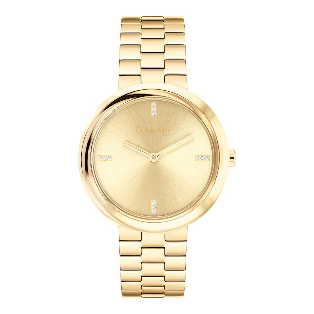 CALVIN KLEIN Montre CALVIN KLEIN Femme Twisted Bezel en Acier Doré 25100094
