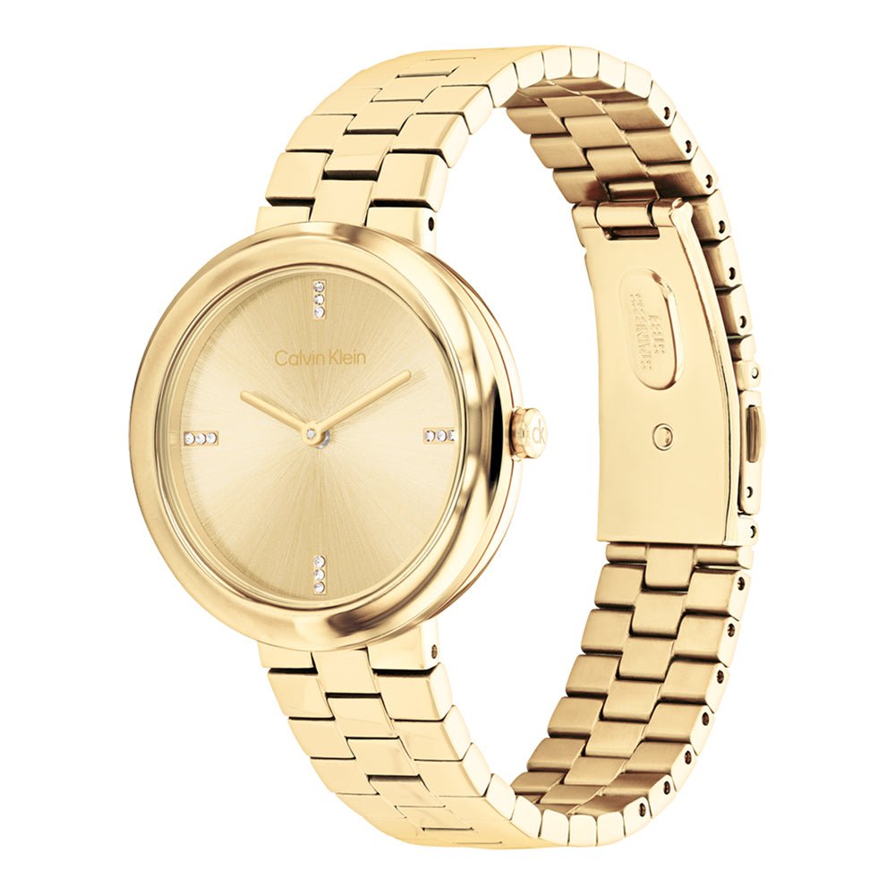 CALVIN KLEIN Montre CALVIN KLEIN Femme Twisted Bezel en Acier Doré 25100094