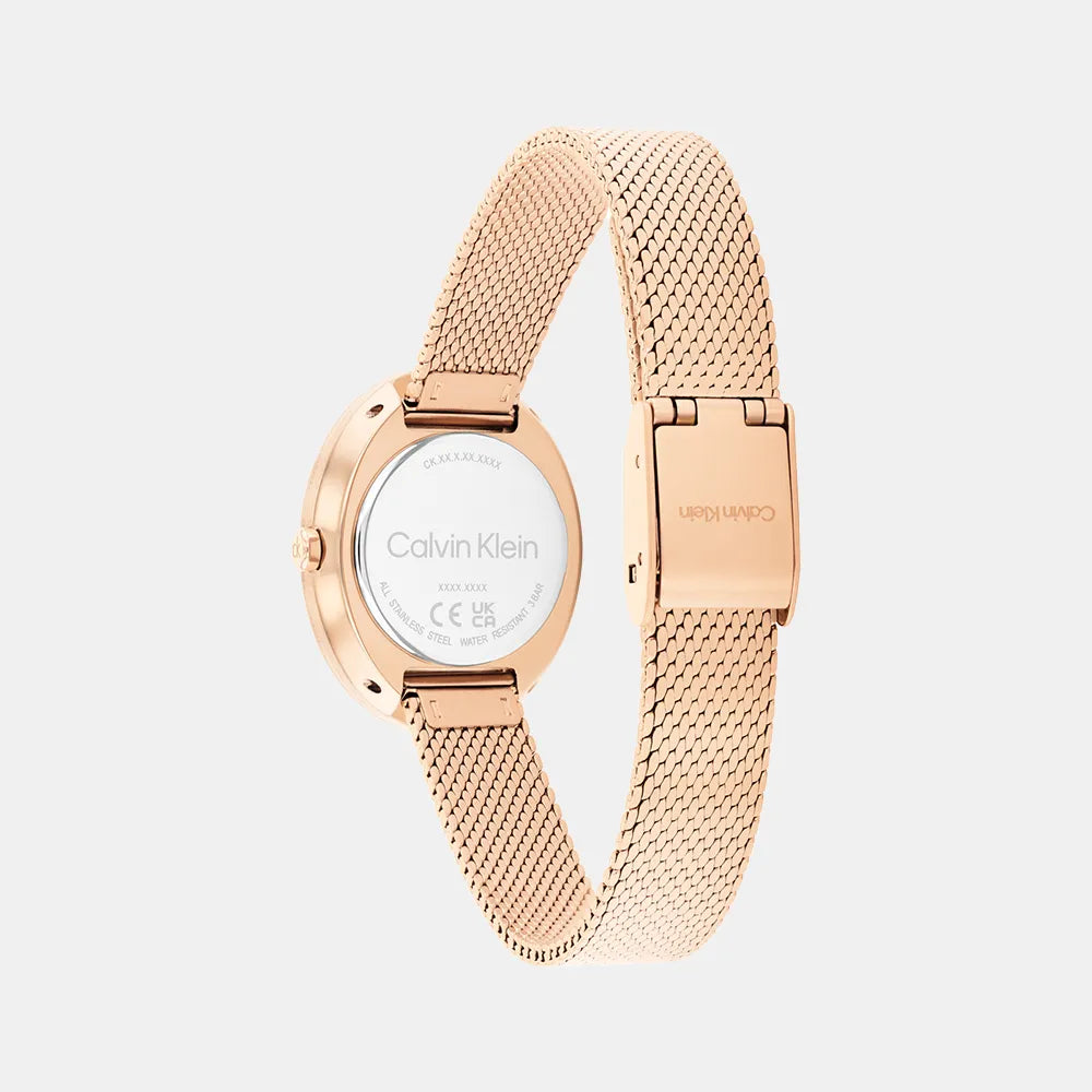 CALVIN KLEIN Montre CALVIN KLEIN Femme Twisted Bezel en Acier Rose Doré 25100153