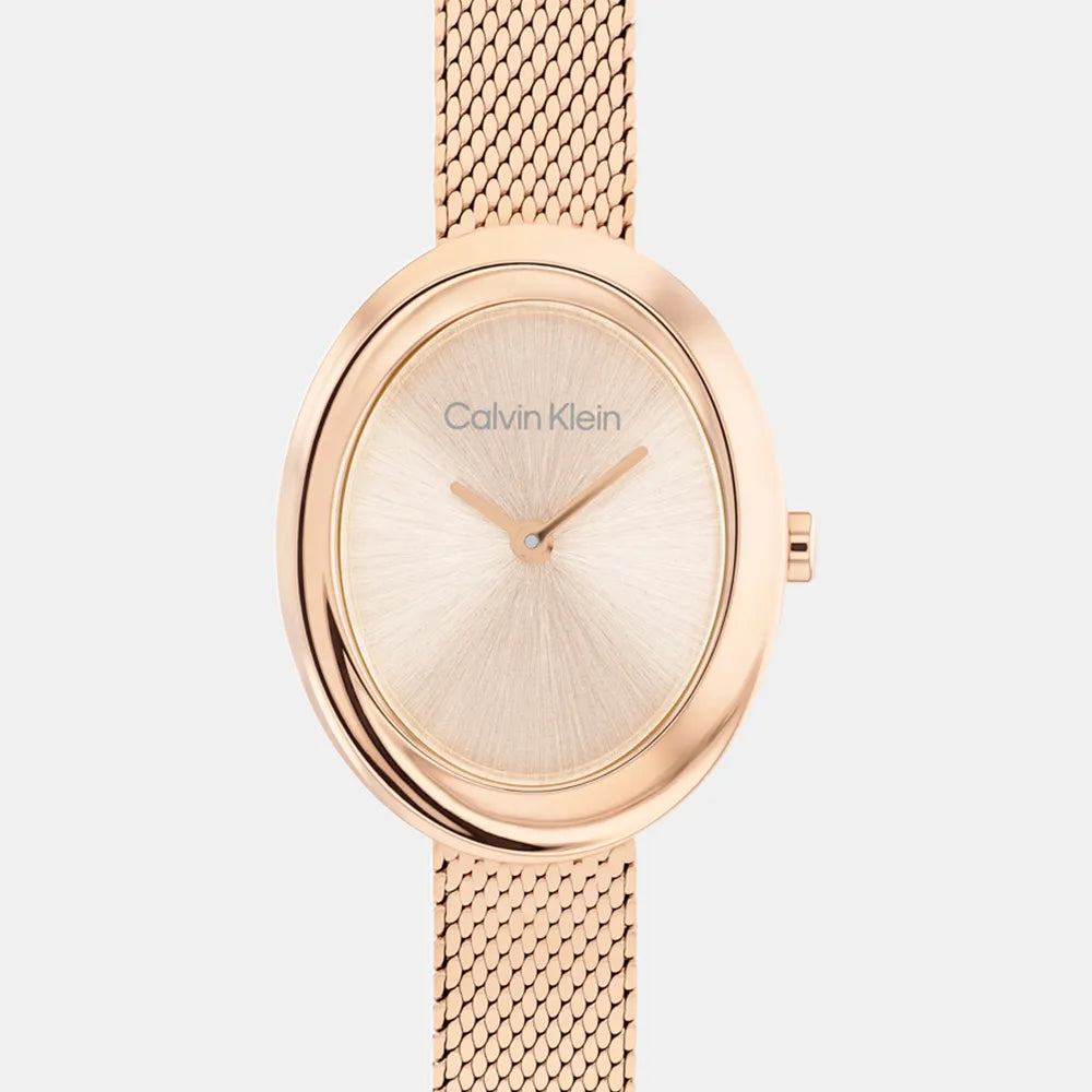 CALVIN KLEIN Montre CALVIN KLEIN Femme Twisted Bezel en Acier Rose Doré 25100153