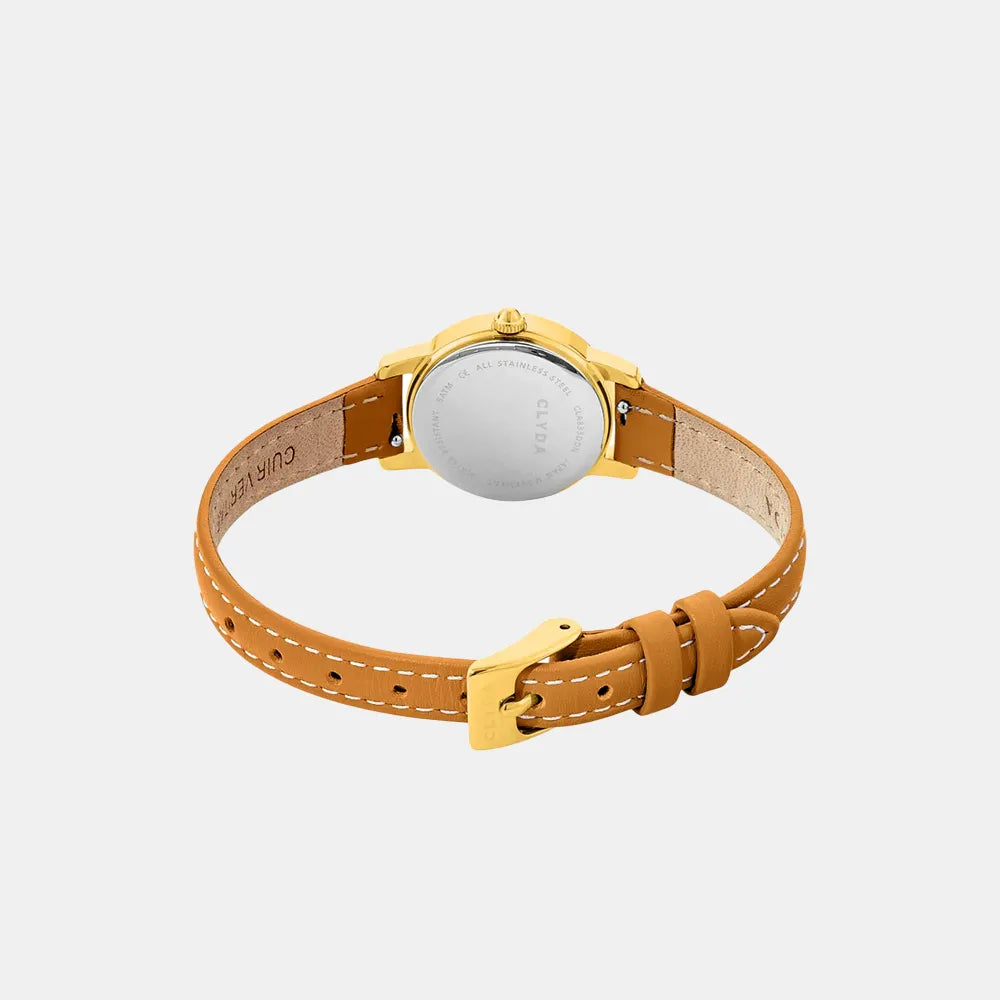 CLYDA Montre CLYDA Femme Emma en Cuir Marron CLA835DDN