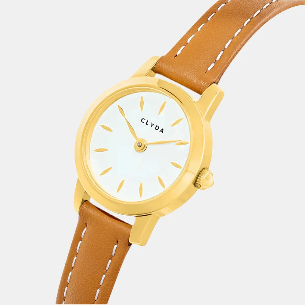 CLYDA Montre CLYDA Femme Emma en Cuir Marron CLA835DDN