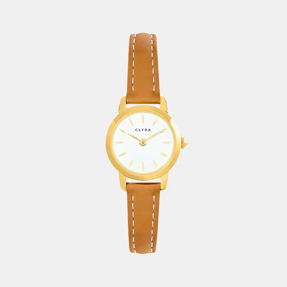 CLYDA Montre CLYDA Femme Emma en Cuir Marron CLA835DDN