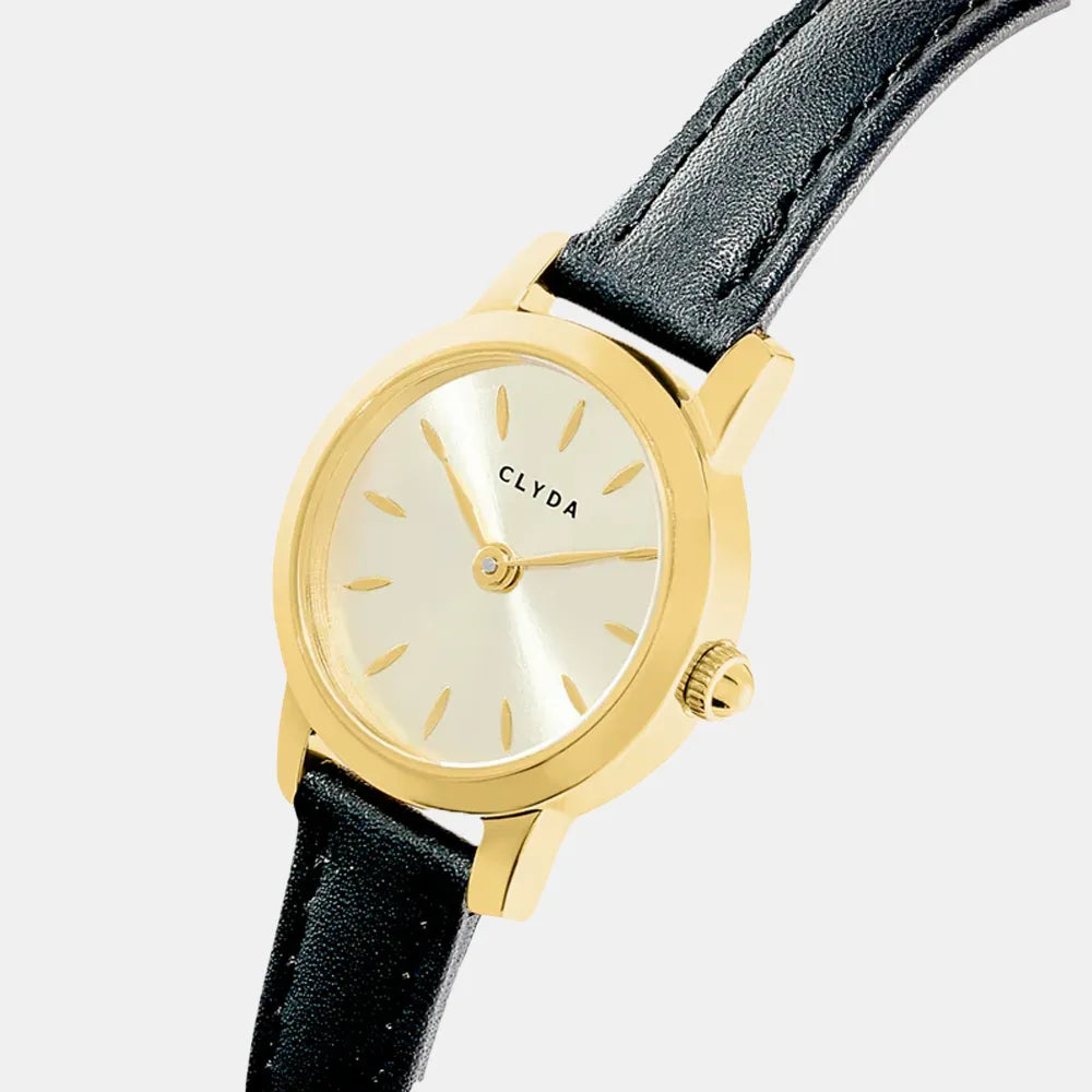 CLYDA Montre CLYDA Femme Emma en Cuir Noir CLA835DBM