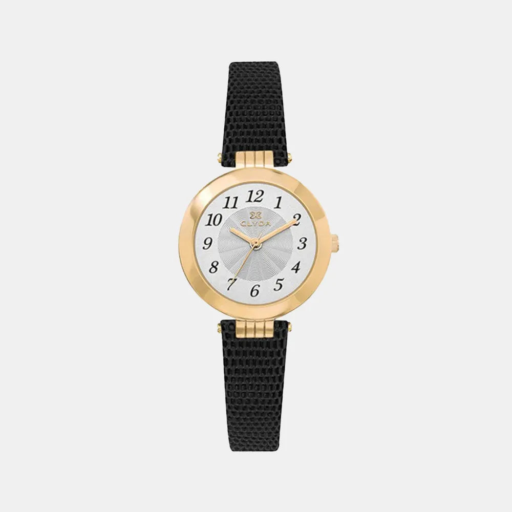 CLYDA Montre CLYDA Femme en Cuir Noir CLA0755PAAN