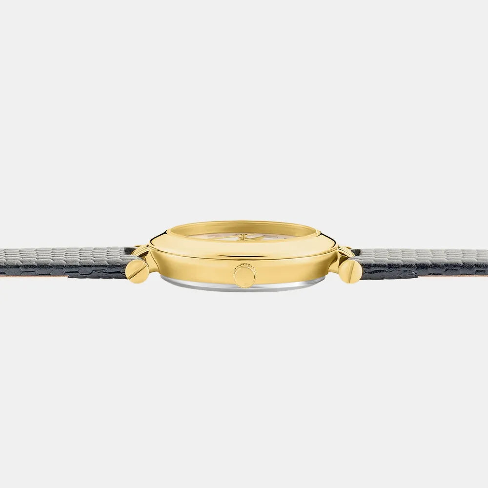 CLYDA Montre CLYDA Femme en Cuir Noir CLA0755PAAN