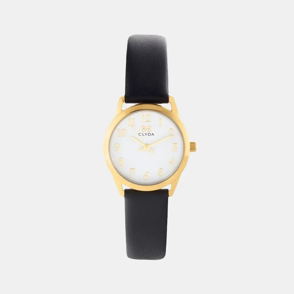 CLYDA Montre CLYDA Femme Jeannie en Cuir Noir CLA815DWN