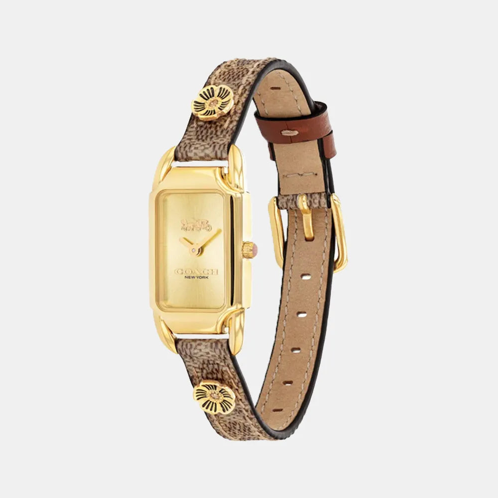 COACH Montre COACH Femme Cadie en Cuir Marron 14504192