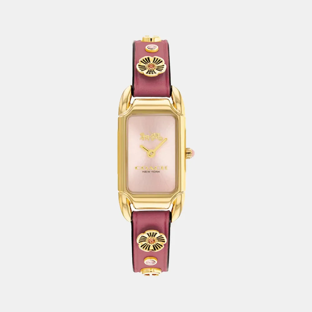 COACH Montre COACH Femme Cadie en Cuir Rose 14504117
