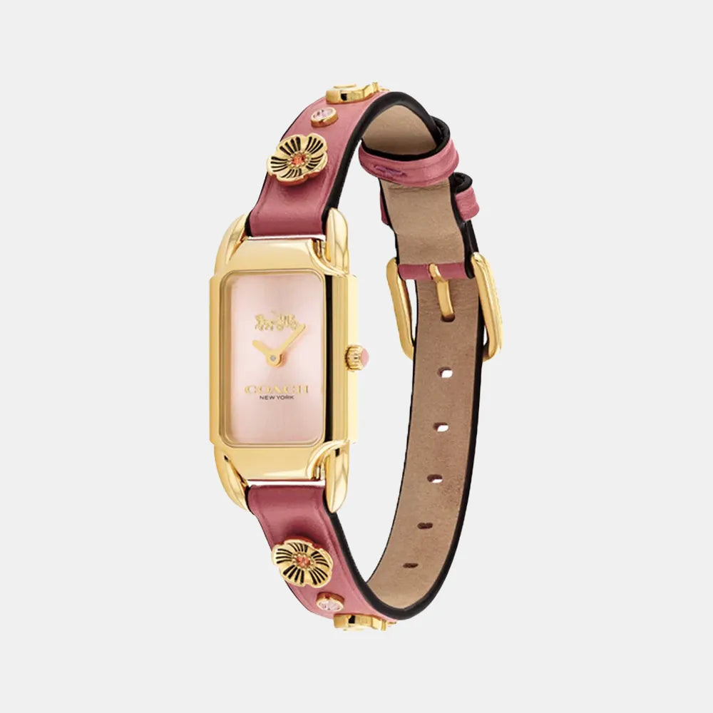 COACH Montre COACH Femme Cadie en Cuir Rose 14504117