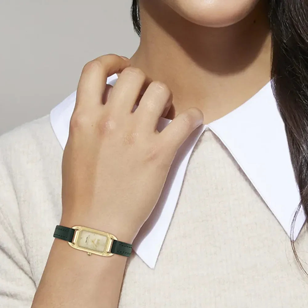 COACH Montre COACH Femme Cadie en Cuir Vert 14504350