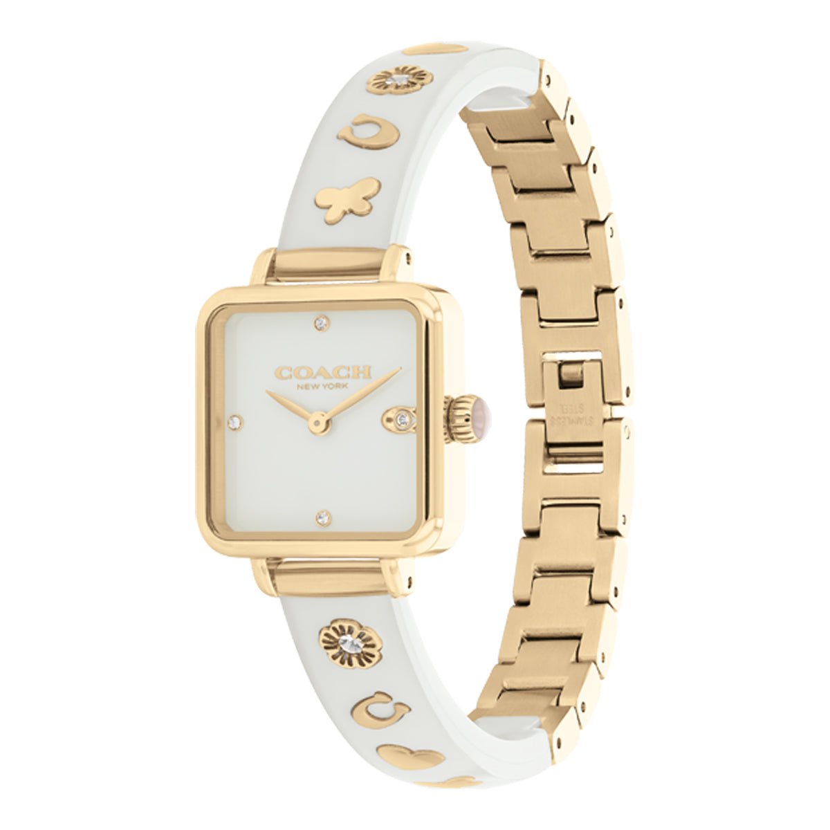 COACH Montre COACH Femme Cass en Cuir Blanc 14504308