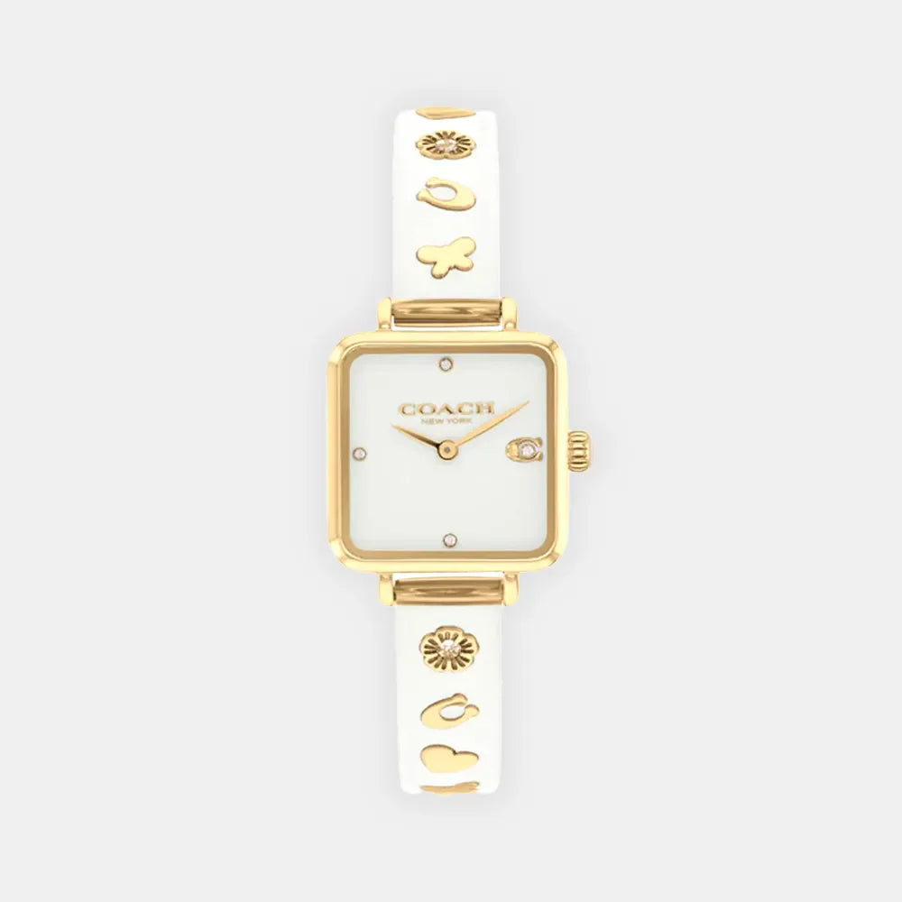 COACH Montre COACH Femme Cass en Cuir Blanc 14504308
