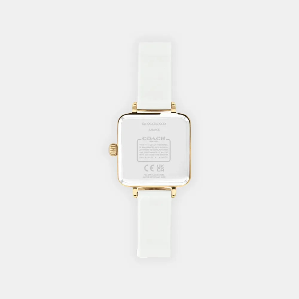 COACH Montre COACH Femme Cass en Cuir Blanc 14504308